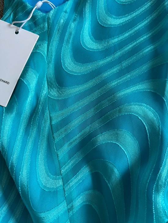 NWT Amanda Uprichard Kimball Wave Print
Mini Dress In Maui Blue - Picture 9 of 9